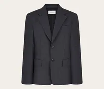 Herren Einreihiger Blazer aus reiner Wolle Grau