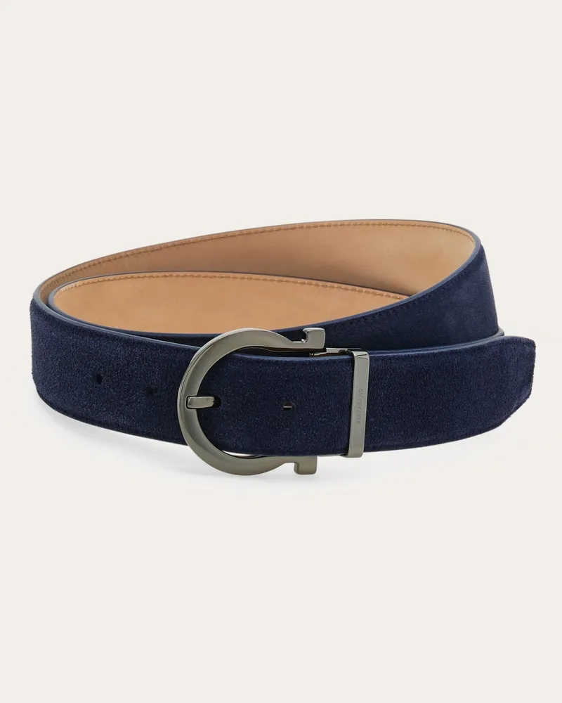 Ferragamo Herren Verstellbarer Gürtel Blau Blau