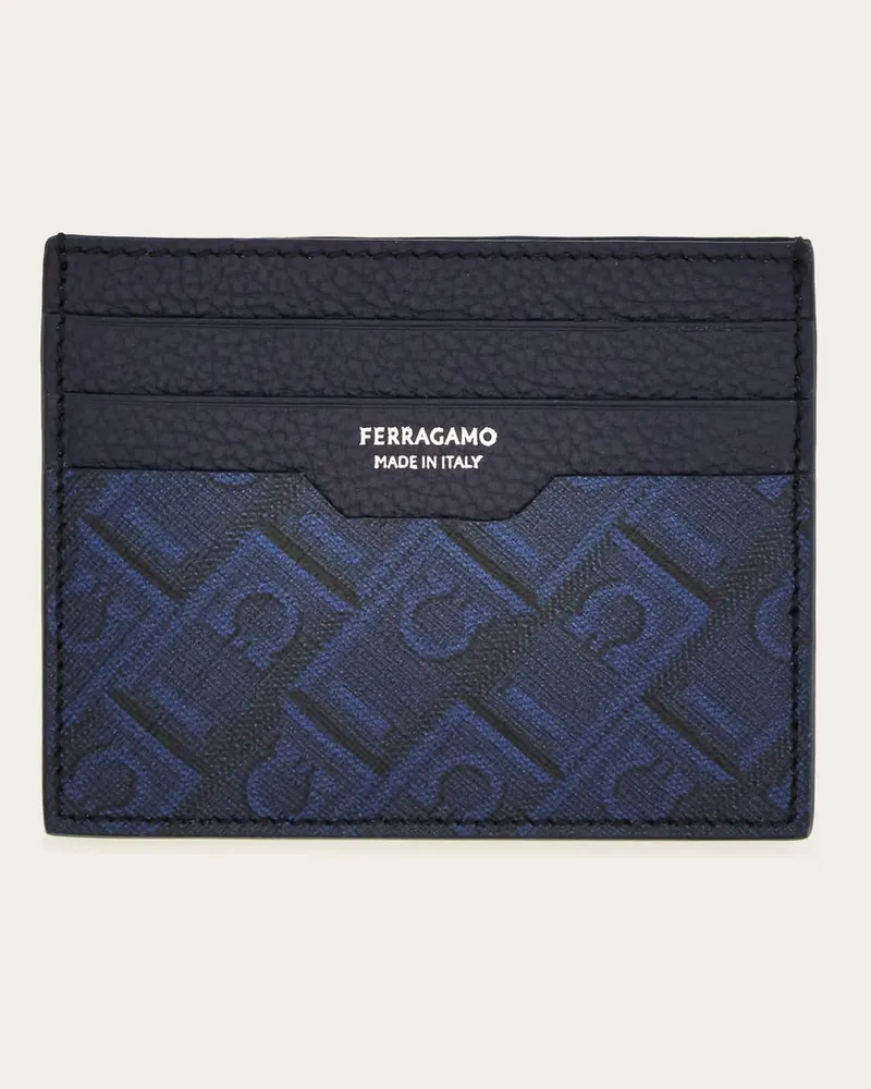 Ferragamo Herren Kreditkartenetui Ferragamo Monogram Blau Blau