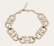 Damen Gancini-Armband mit Kristallen Gold