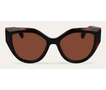 Damen Cat-Eye-Sonnenbrillen Braun