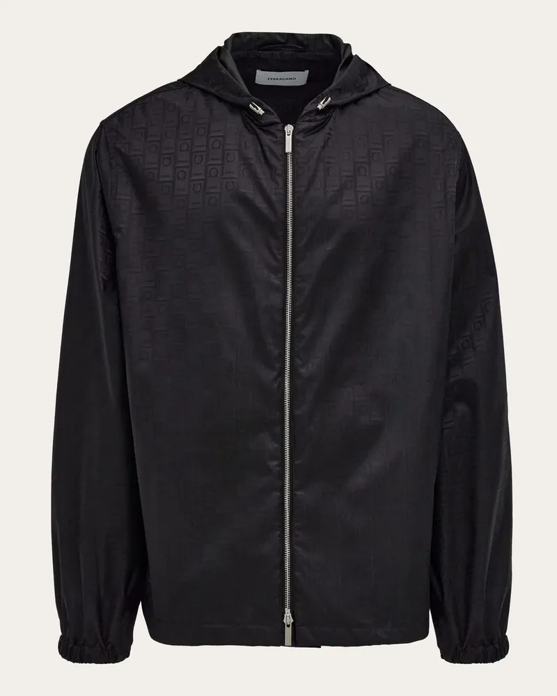 Ferragamo Herren Windjacke Ferragamo Monogram Schwarz Schwarz