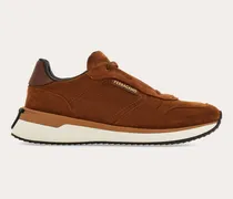 Herren Low-Top-Sneaker Braun Größe