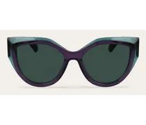 Damen Cat-Eye-Sonnenbrillen Grün