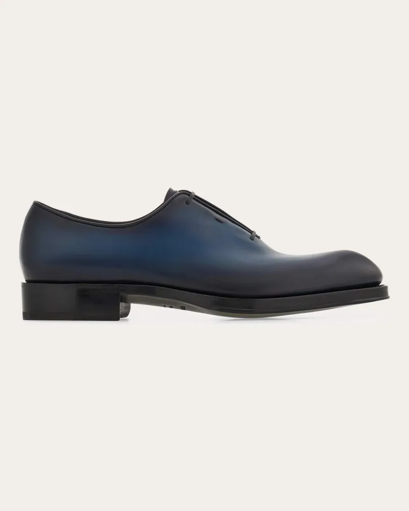 Ferragamo Herren Oxford-Schuh „Tramezza" mit verdeckter Schnürung Blau Größe Blau