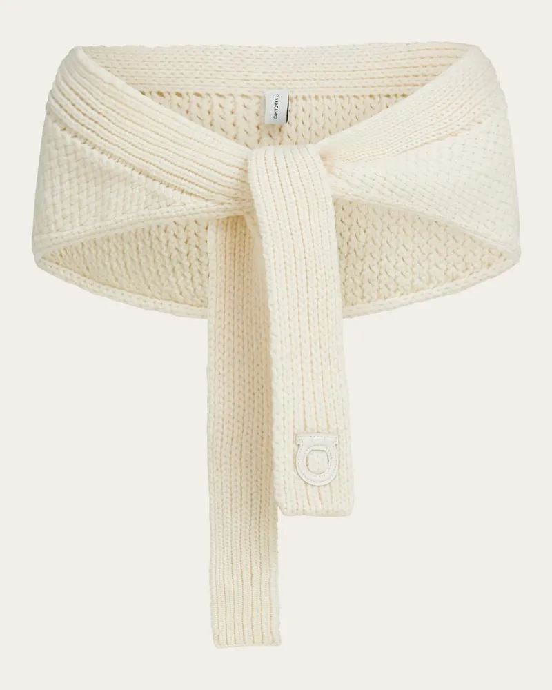 Ferragamo Damen Dreiecksschal Beige Beige