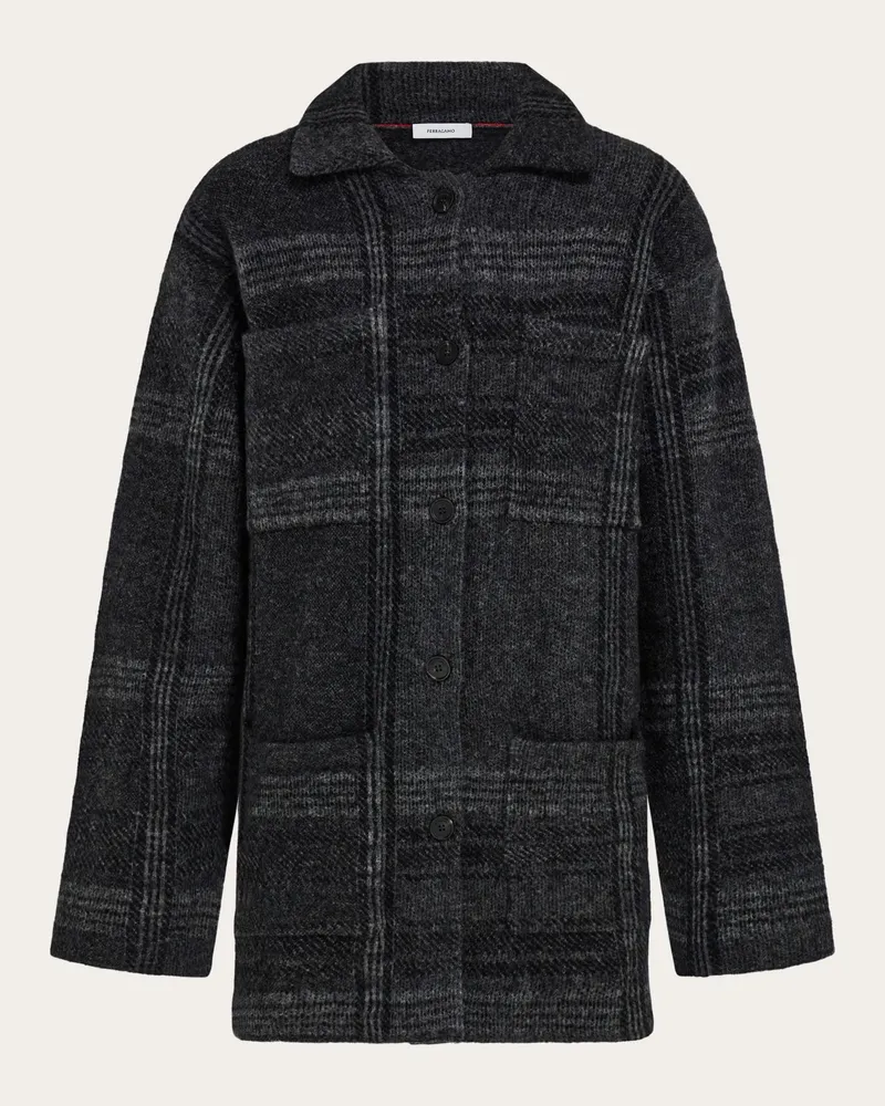 Ferragamo Damen Maxi-Cardigan Grau Grau