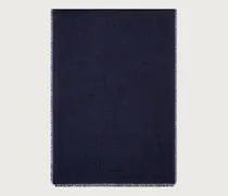 Damen Stola mit Gancini-Detail Blau
