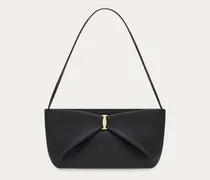 Damen Mini Bag mit Makroschleife Schwarz