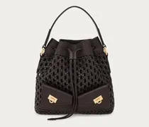 Damen Multipocket-Beuteltasche Braun