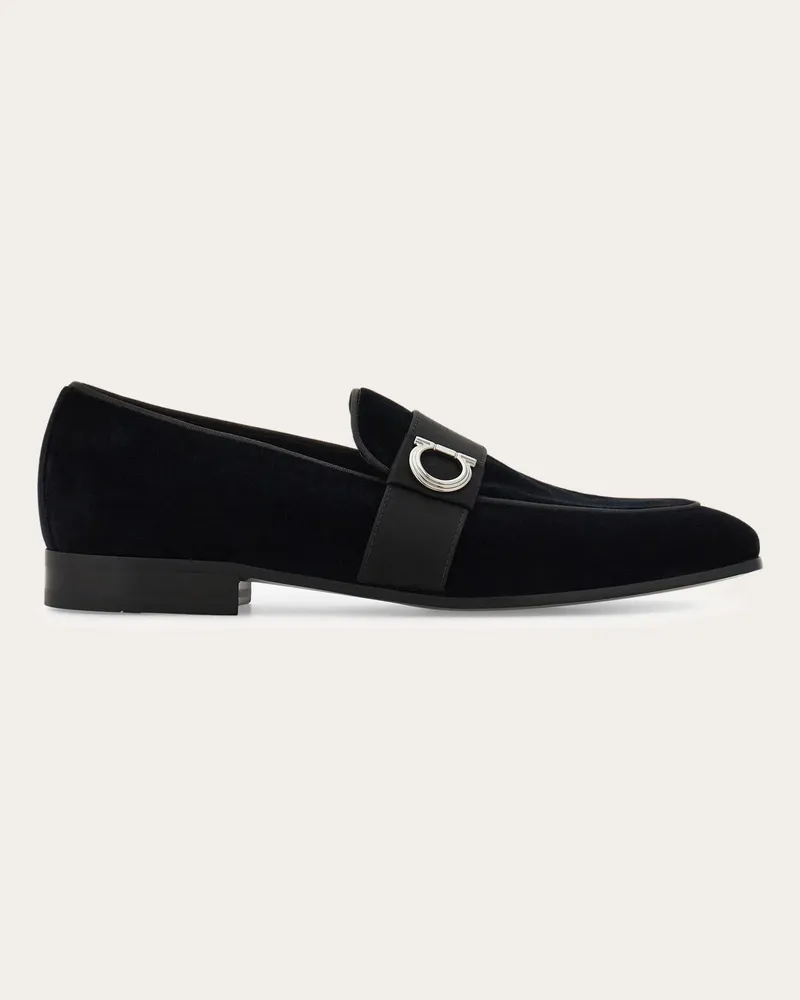 Ferragamo Herren Loafer mit Gancini-Ornament Schwarz Größe Schwarz