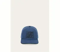 Herren Cap mit Makro-Logo Blau