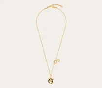 Damen Halskette mit Blumen-Anhänger Gold