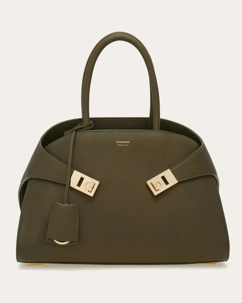 Ferragamo Damen Hug Handtasche (M) Grün Grün