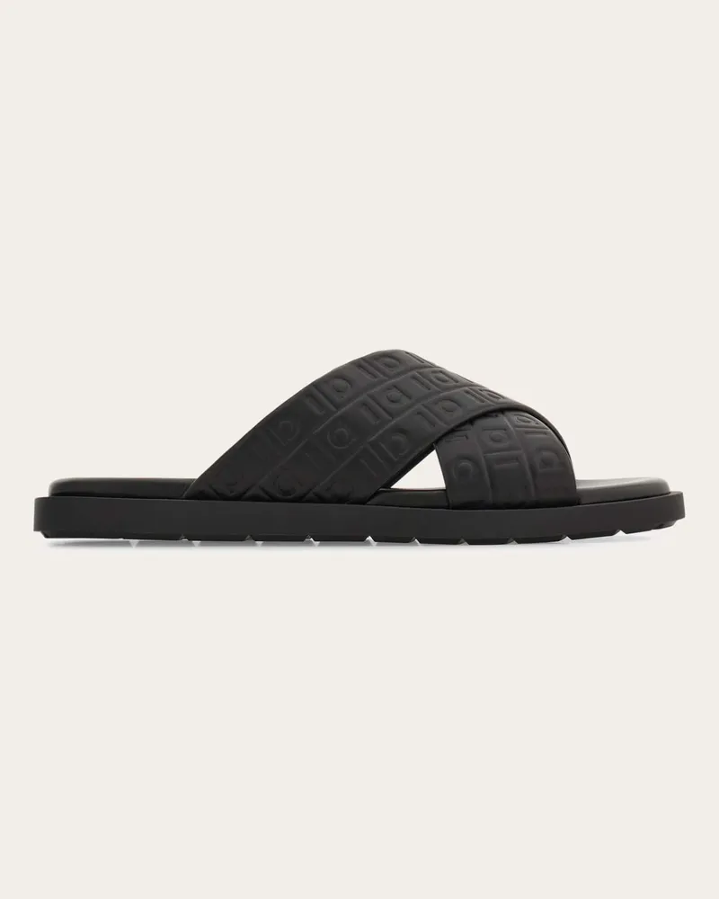 Ferragamo Herren Ferragamo Monogram Sandalen Schwarz Größe Schwarz