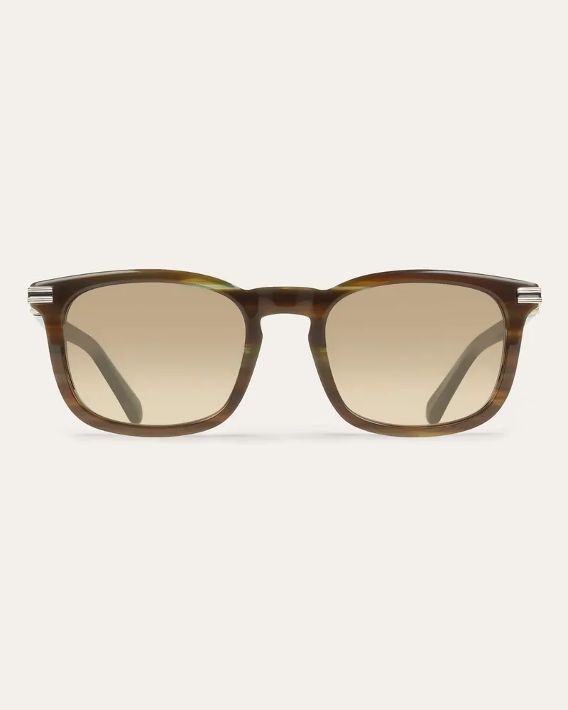Ferragamo Herren Quadratische Sonnenbrillen Braun Braun