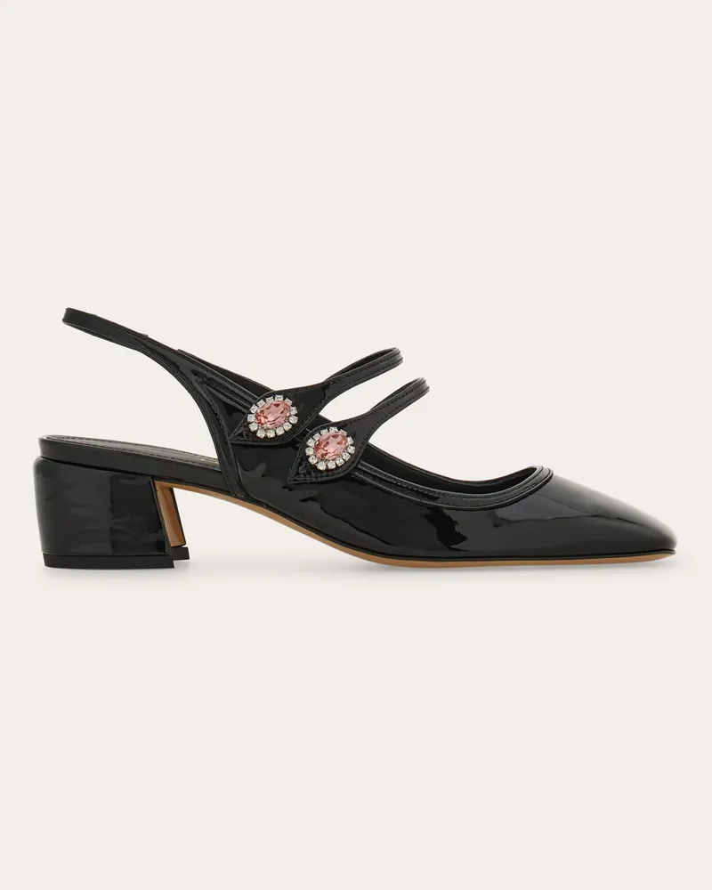 Ferragamo Damen Mary Jane Slingback Schwarz Größe Schwarz