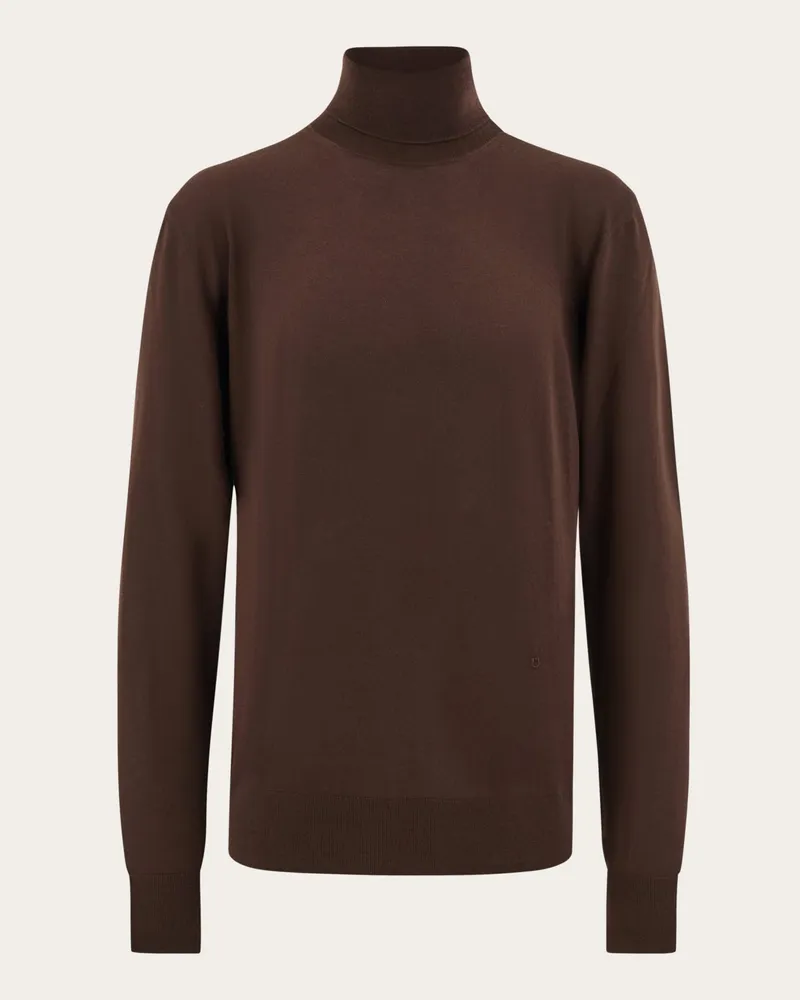 Ferragamo Herren Pullover mit hohem Halsabschluss Braun Braun