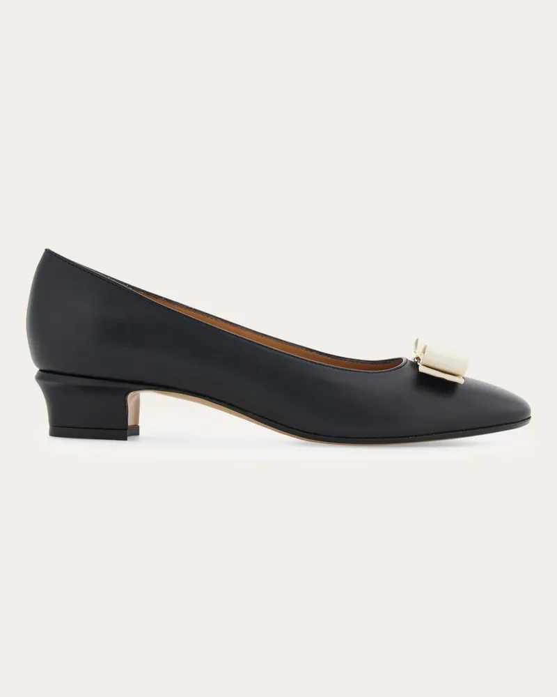 Ferragamo Damen Pumps mit Vara-Schleife Schwarz Größe Schwarz