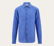 Herren Oberhemd aus Popeline Blau