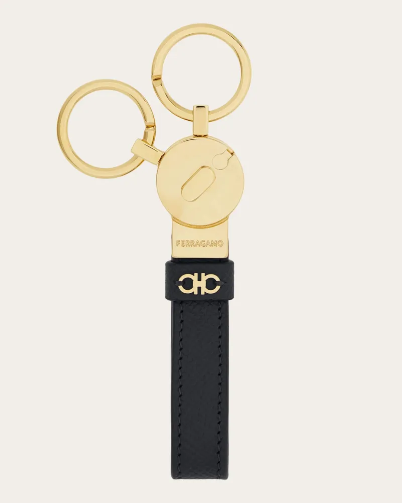 Ferragamo Herren Gancini Schlüsselanhänger Schwarz Schwarz