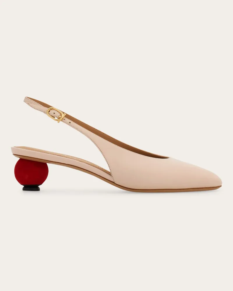 Ferragamo Damen Slingback mit Kugelabsatz Rosa Größe Rosa
