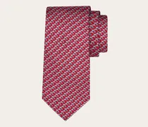 Herren Seidenkrawatte mit Elefanten-Print Rot