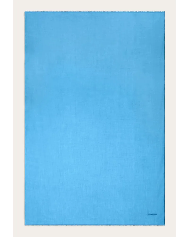 Ferragamo Damen Schultertuch aus Kaschmir Blau Blau