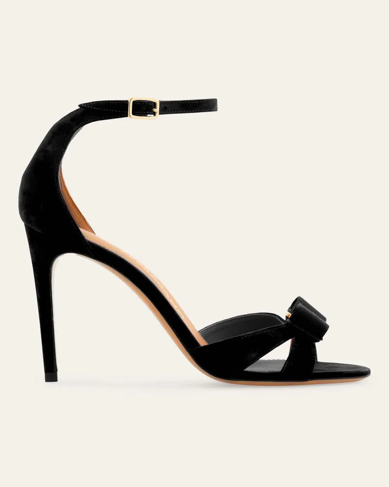 Ferragamo Damen Vara bow sandal Schwarz Größe 5 Schwarz