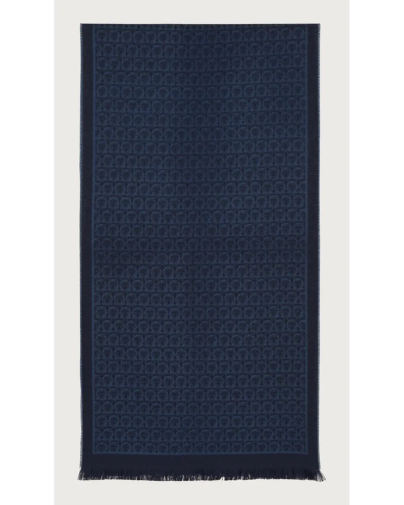 Ferragamo Damen Gancini-Schal Blau Blau