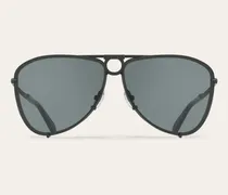 Damen Aviator-Sonnenbrillen Schwarz