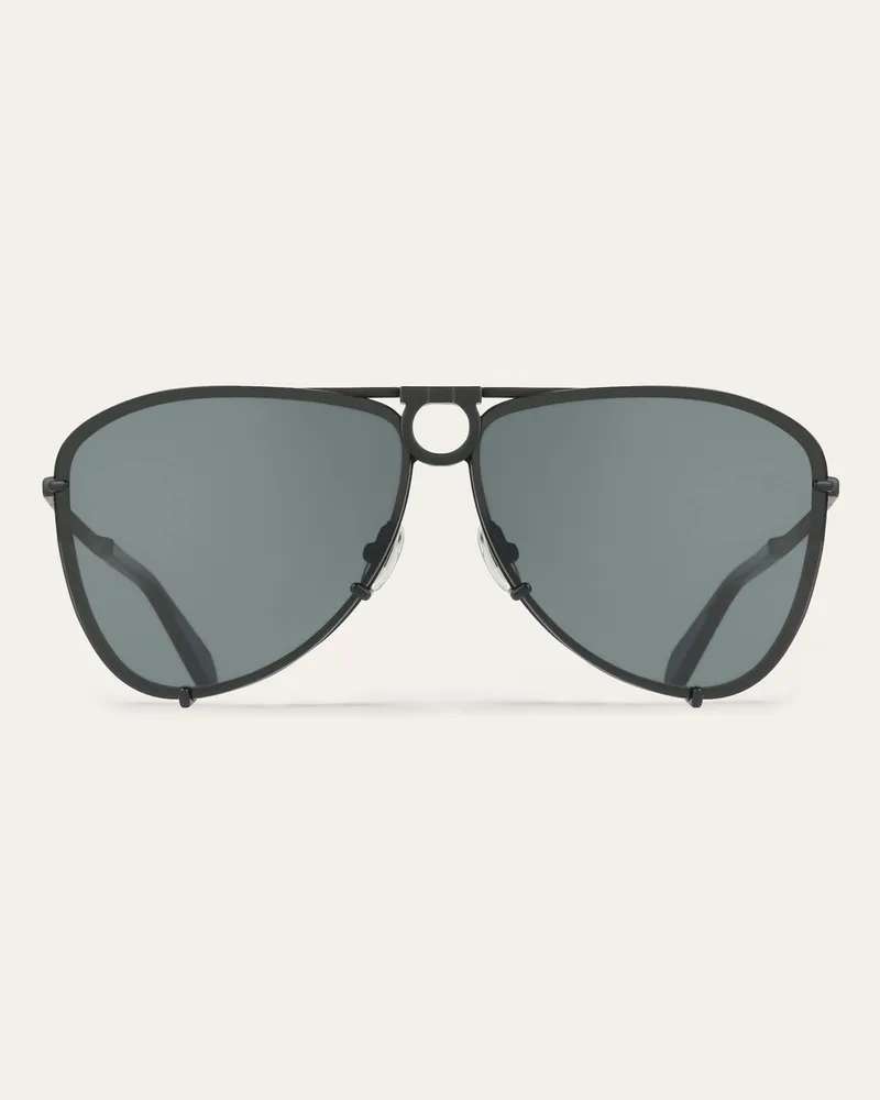 Ferragamo Damen Aviator-Sonnenbrillen Schwarz Schwarz