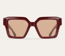 Damen Rechteckige Sonnenbrillen Rot