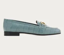 Damen Loafer mit Gancini-Ornament Grün Größe 5