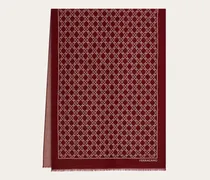 Damen Gancini-Stola in Jacquard-Verarbeitung mit Lurex Rot