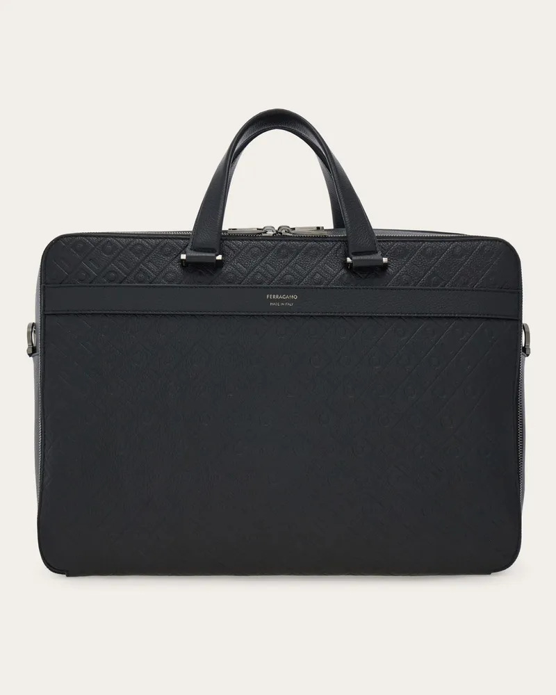 Ferragamo Herren Ferragamo Monogram Aktentasche Schwarz Schwarz