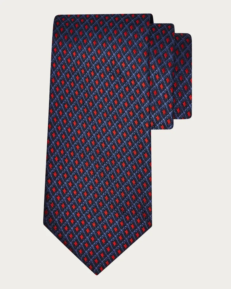 Ferragamo Herren Jacquard-Krawatte Blau Blau