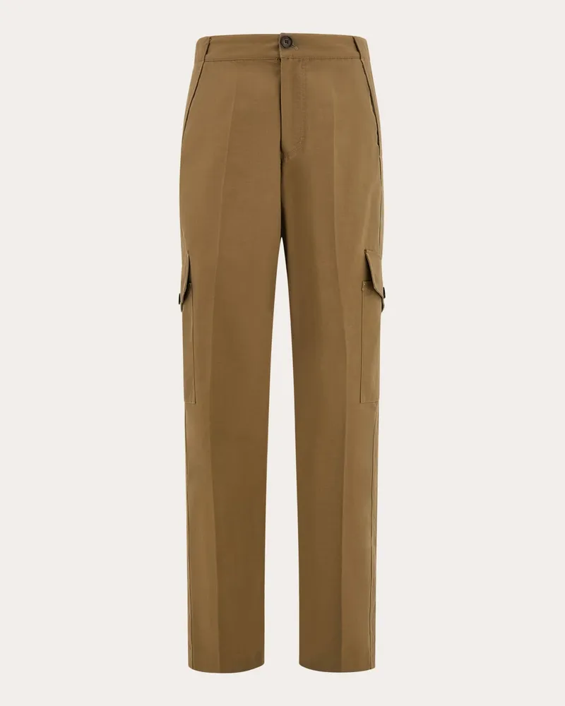 Ferragamo Herren Cargohose in Canvas Grün Grün