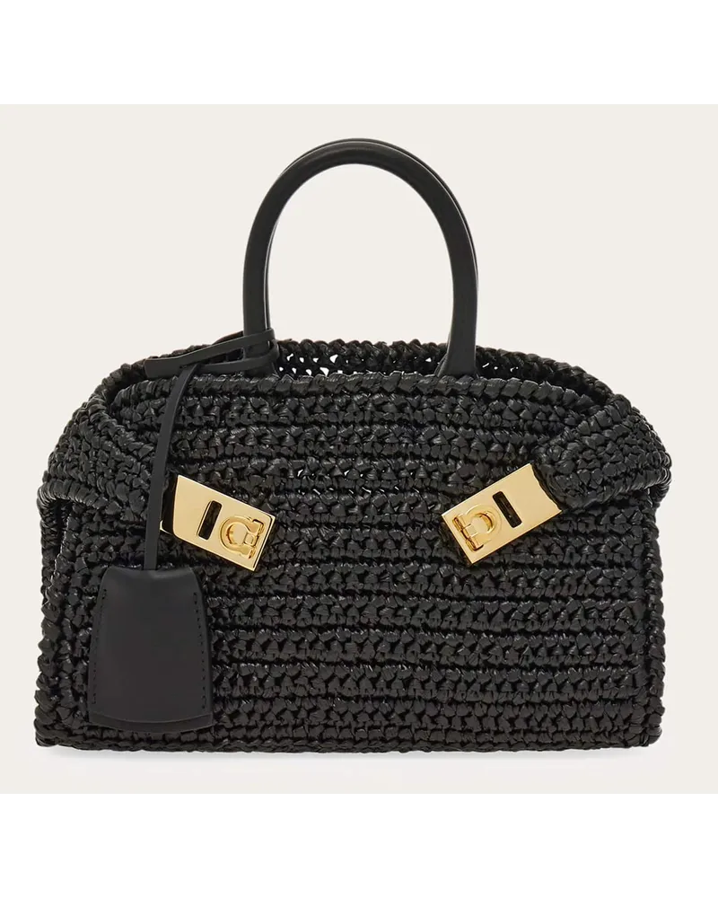 Ferragamo Damen Hug Handtasche (XS) Schwarz Schwarz