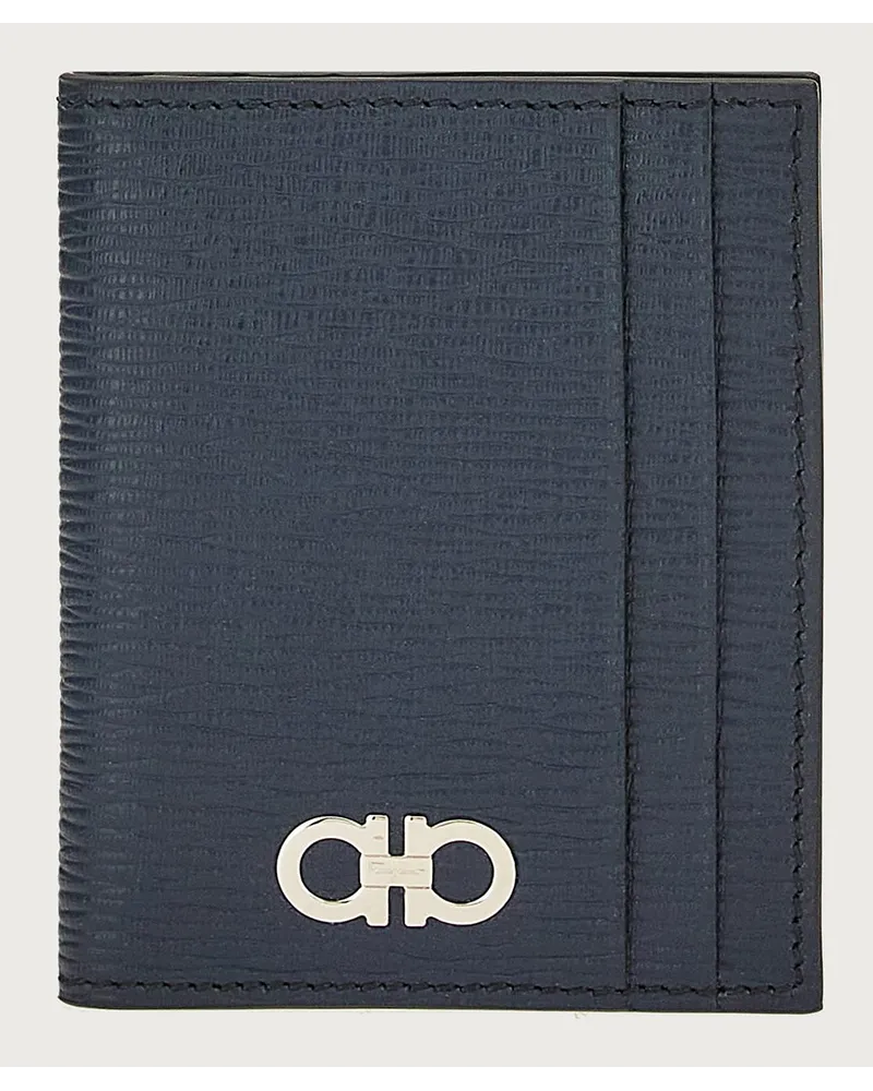 Ferragamo Herren Gancini Kreditkartenetui Blau Blau