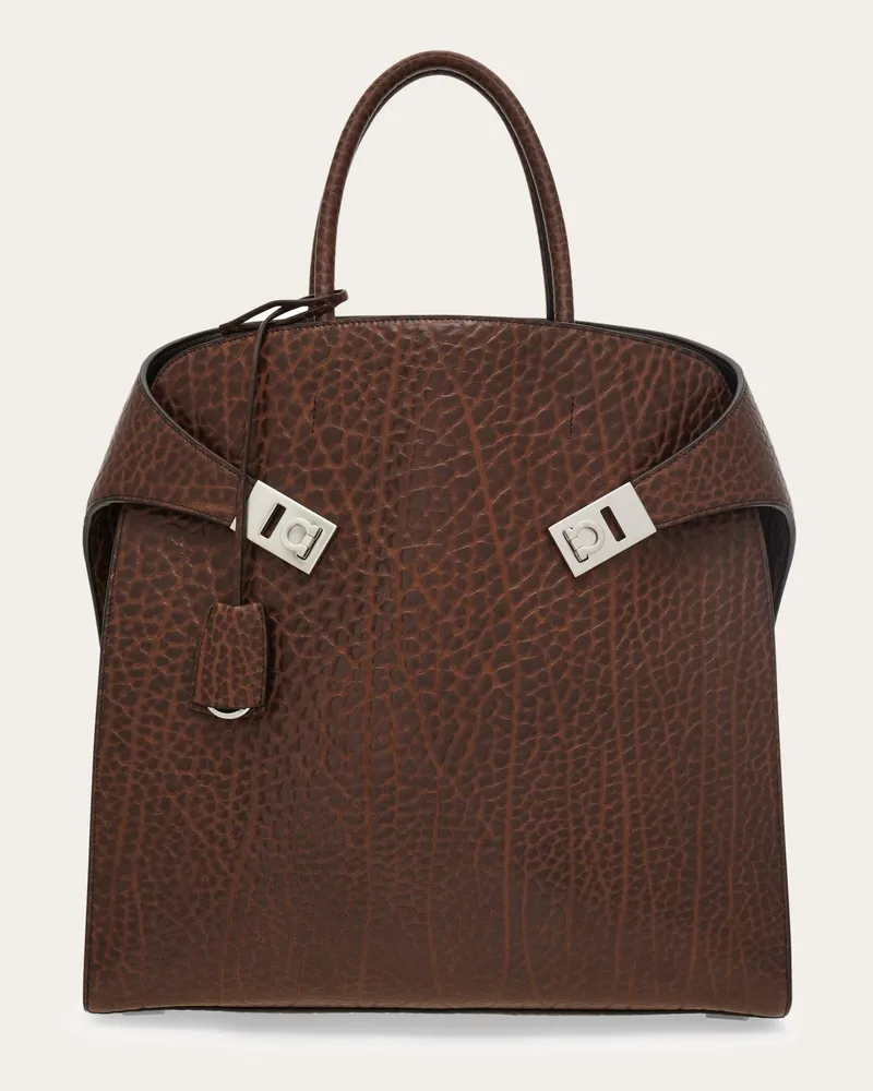 Ferragamo Herren Totebag Hug Beige Braun