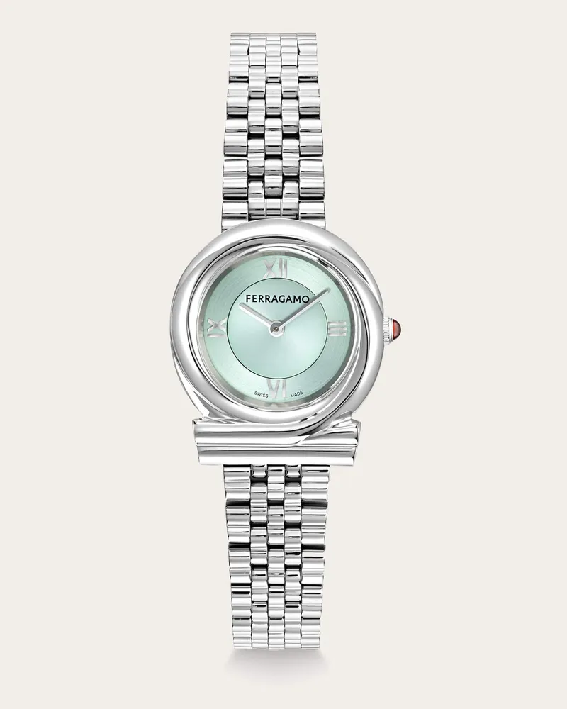 Ferragamo Damen Gancini Twisted Uhr Grün Grün