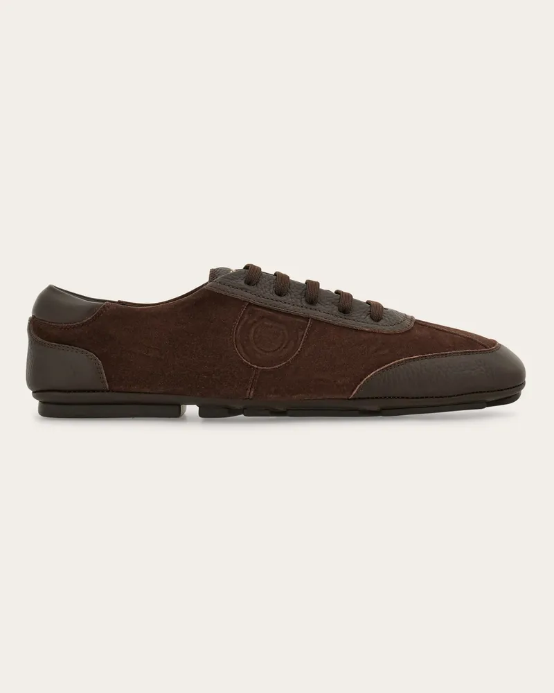 Ferragamo Herren Driver-Schnürschuh Braun Größe Braun