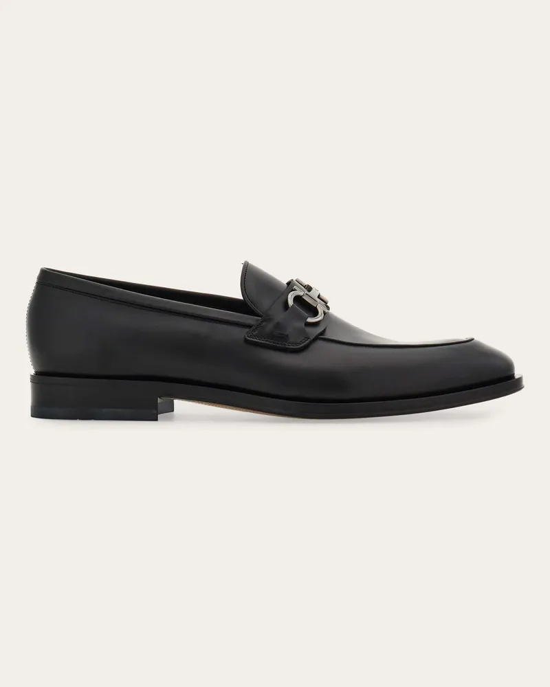 Ferragamo Herren Loafer mit Gancini-Trense Schwarz Größe Schwarz