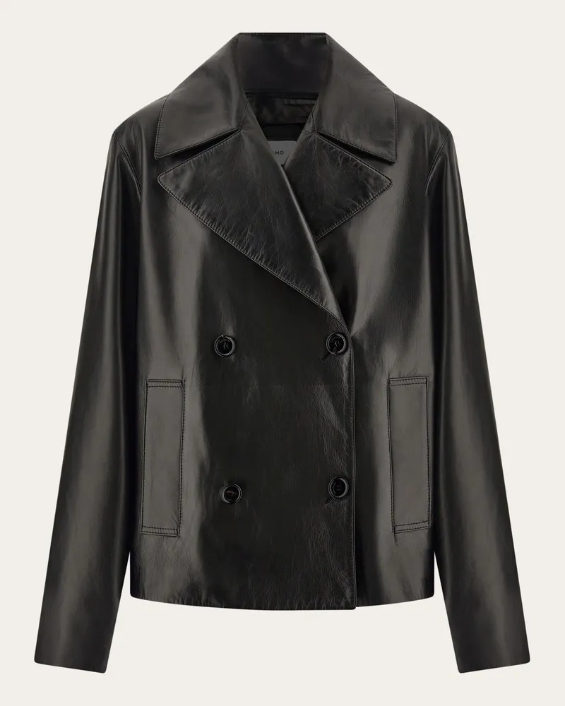Ferragamo Damen Nappa-Blouson Schwarz Schwarz