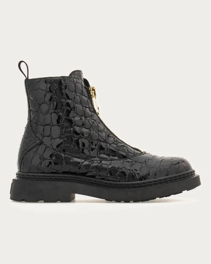 Ferragamo Damen Stiefelette mit Reißverschluss Schwarz Größe Schwarz