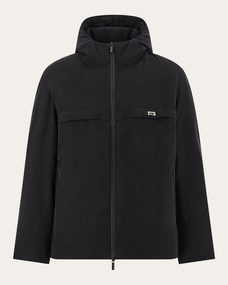 Ferragamo Herren Sportlicher Blouson Schwarz Schwarz