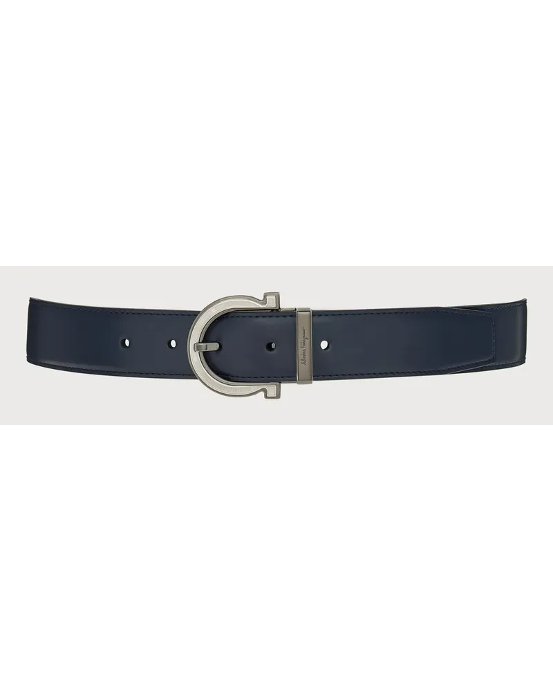 Ferragamo Herren Verstellbarer Wendegürtel Blau Blau