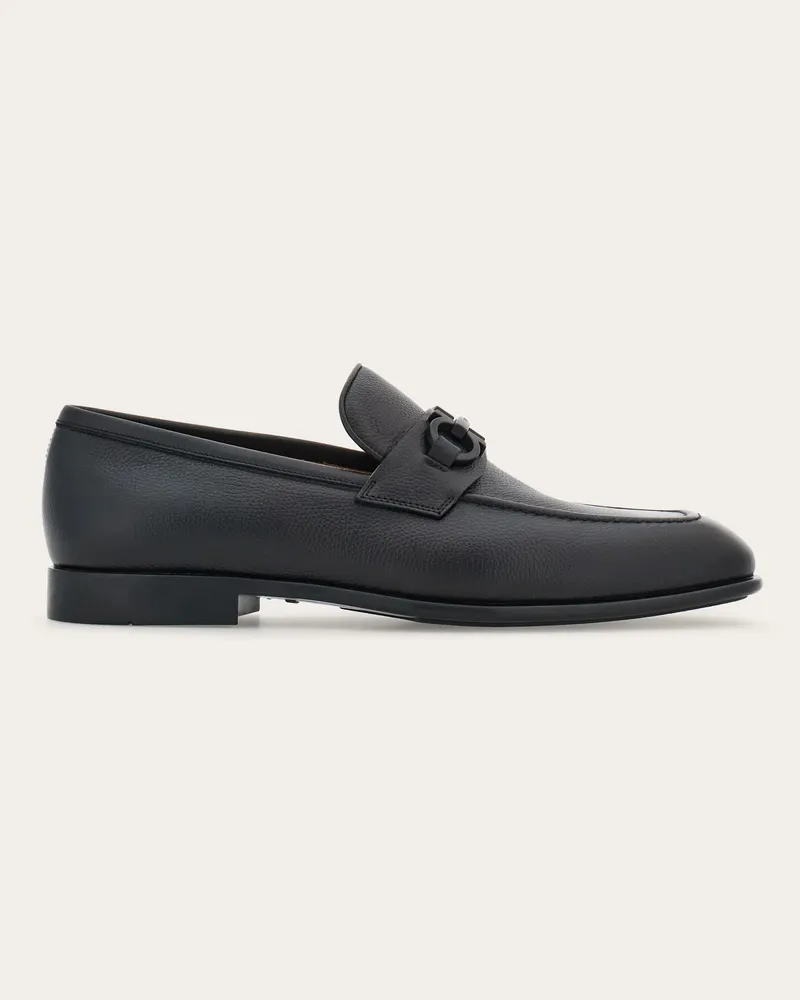 Ferragamo Herren Loafer mit Gancini-Ornament Schwarz Größe Schwarz