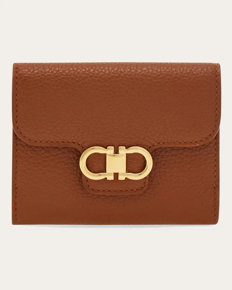 Ferragamo Damen Gancini Portemonnaie Braun Braun